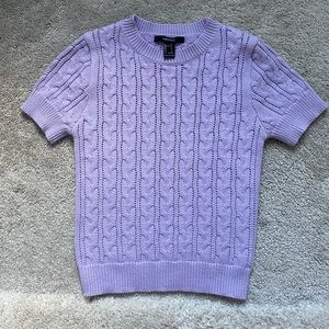 Lavender Cable Knit Sweater